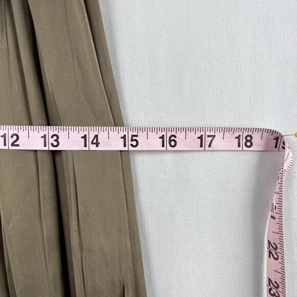 Zara Accordian Pleated Midi Skirt Womens XS Bronze Flowy Elastic Waist Shimmer - Picture 7 of 11